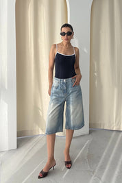 Lacivert İp Askılı Bodysuit SY-3272-Lacivert