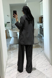 Gri Yelekli Ceket Ve Pantolon Takım SY-3651-Gri