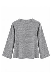 Gri Bisiklet Yaka Yumuşak Dokulu Oversize Sweatshirt SY-3911-Gri