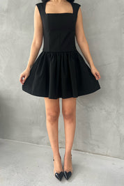 Volaren Siyah Balon Elbise SY-2915-Siyah