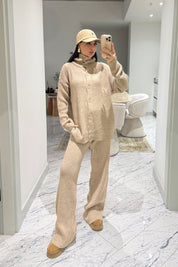 Sütlü Kahve Triko Takım SY-3566-Sütlü Kahve