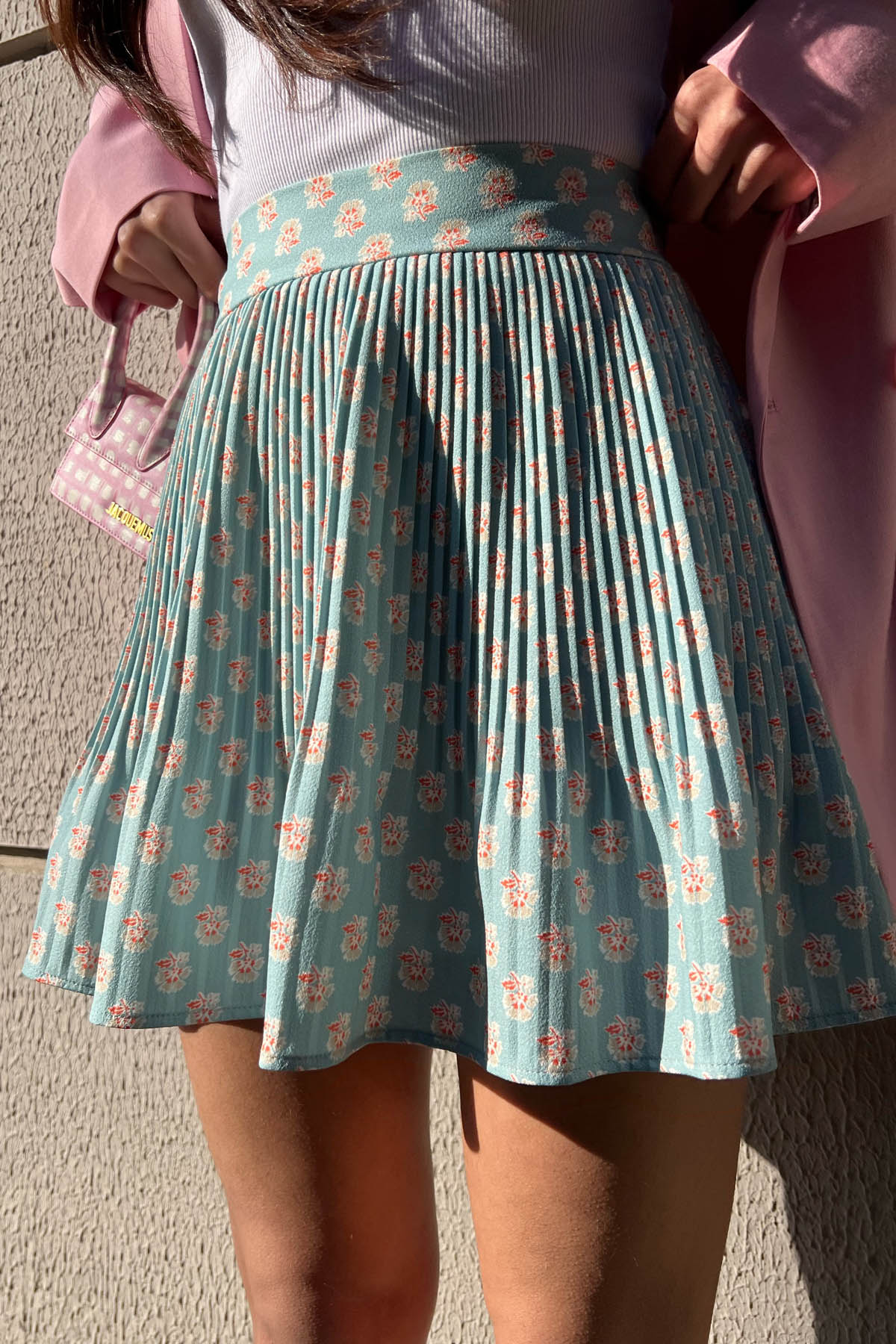 Mint Yeşili Piliseli İçi Şort Astarlı Mini Etek SY-1578-Mint