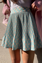 Mint Yeşili Piliseli İçi Şort Astarlı Mini Etek SY-1578-Mint