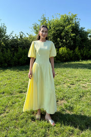 Sarı Girit Prenses Elbise SY-3178-Sarı