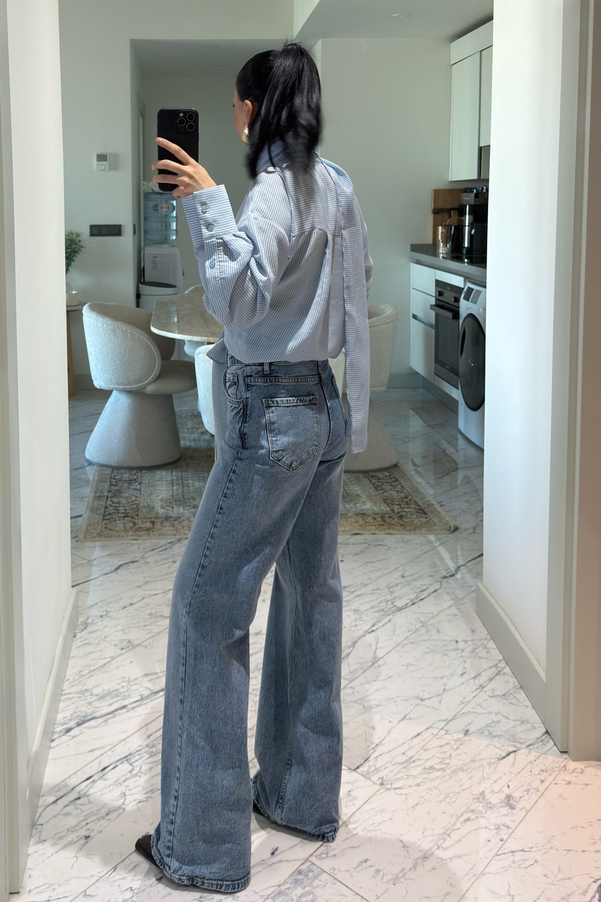 Açık Mavi Wide Leg Jean SY-3625-Açık Mavi