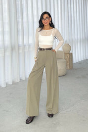 Haki Premium Poliviskon Pantolon SY-3353-Haki