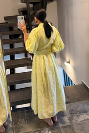 Princess Yellow Balon Kol Elbise SY-3717-Sarı