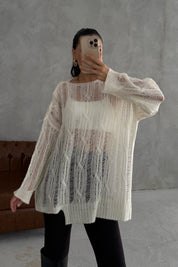 Ekru Ajurlu Kazak SY-3457-Ekru