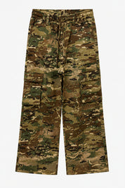 Kadın Kamuflaj Desenli Kargo Pantolon SY-3841-Haki