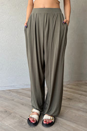 Haki Modal Nice Şalvar Pantolon SY-2221-Haki