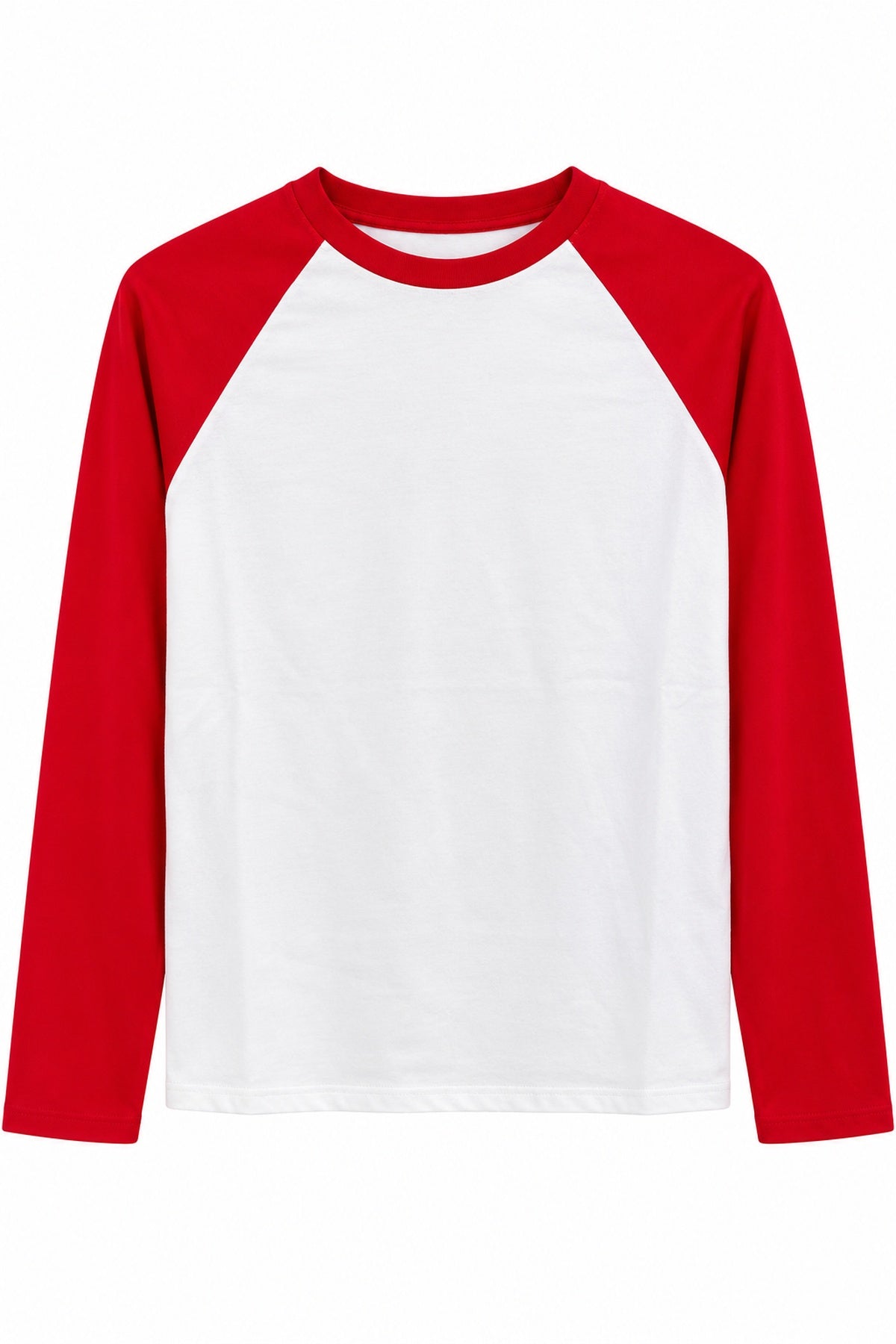 Kırmızı Reglan Çift Renk Tişört SY-3870-Kırmızı