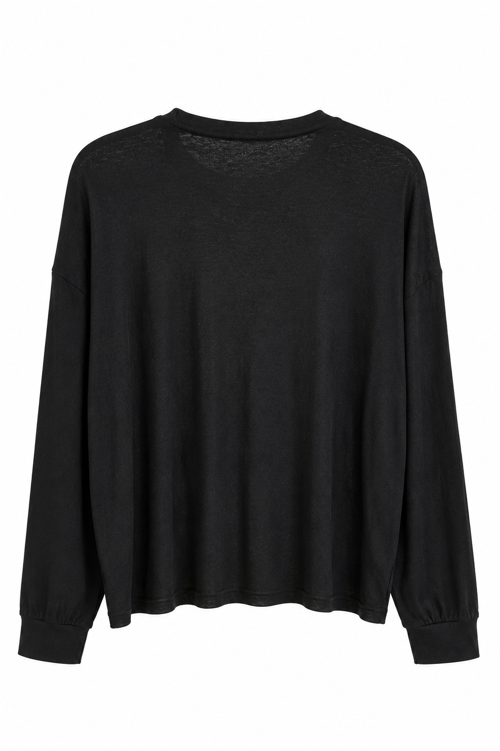 Siyah Amour Baskılı Oversize Uzun Kollu Tişört SY-3829-Siyah