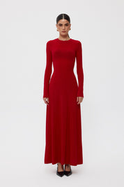 Kırmızı Uzun Kollu Blaivs İspanyol Elbise SY-2424-Kırmızı