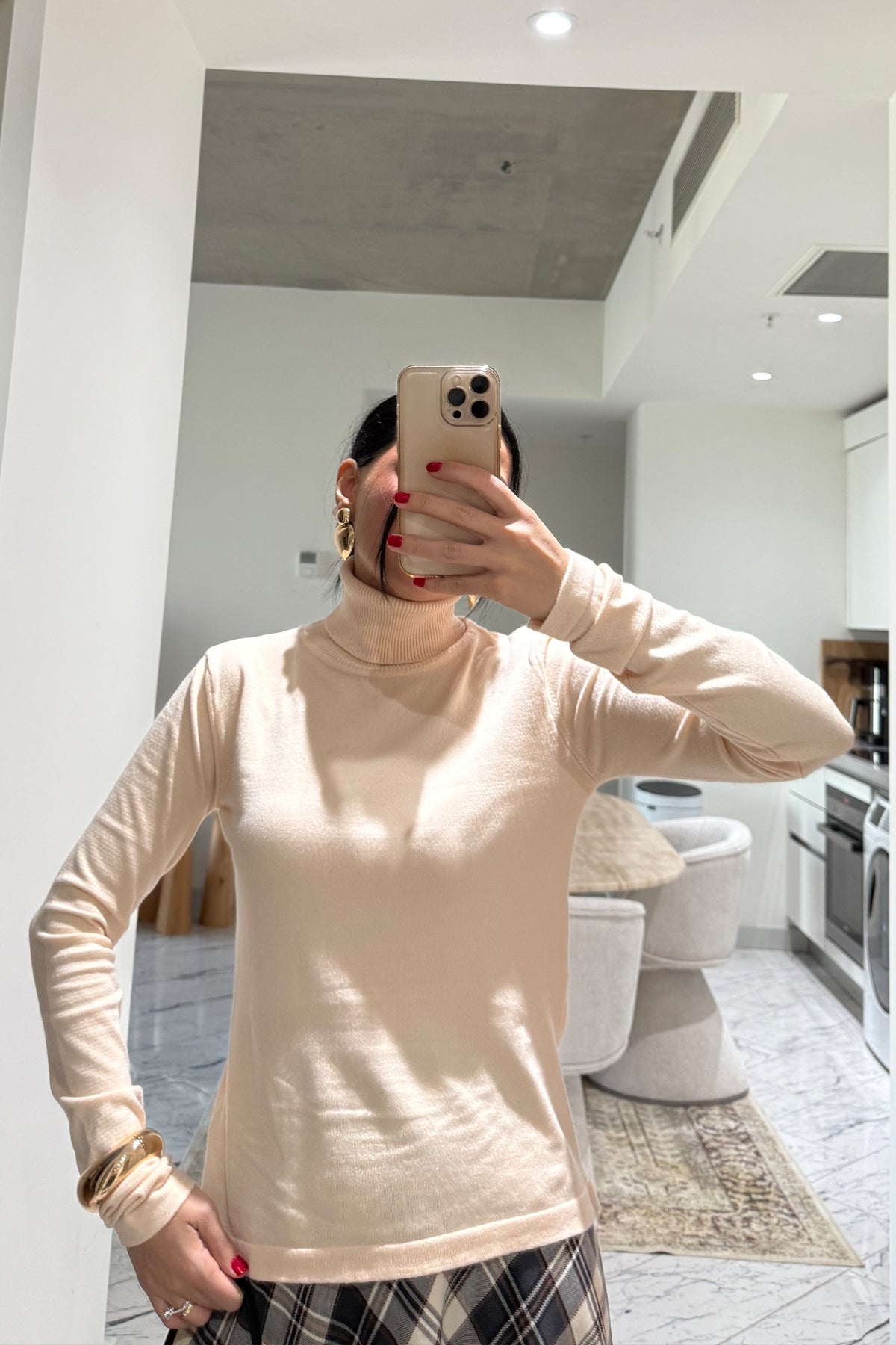 Açık Sarı Kadın Balıkçı Yaka Kazak SY-3509-Açık Sarı