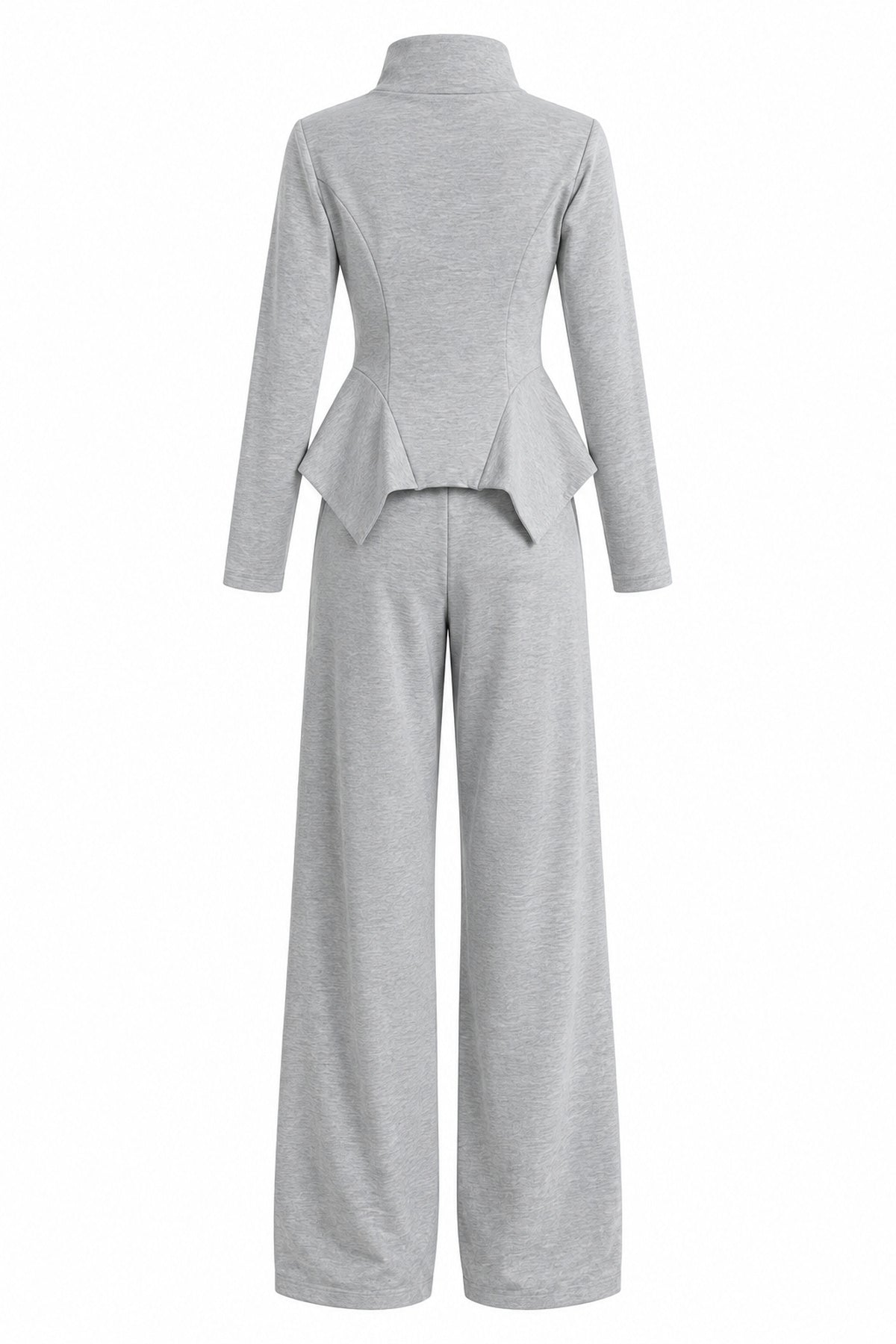 Gri Volan Detaylı Sweatshirt Pantolon Takım SY-3844-Gri