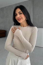 Marka Model  Parmak Geçmeli Bej Body SY-3413-Bej