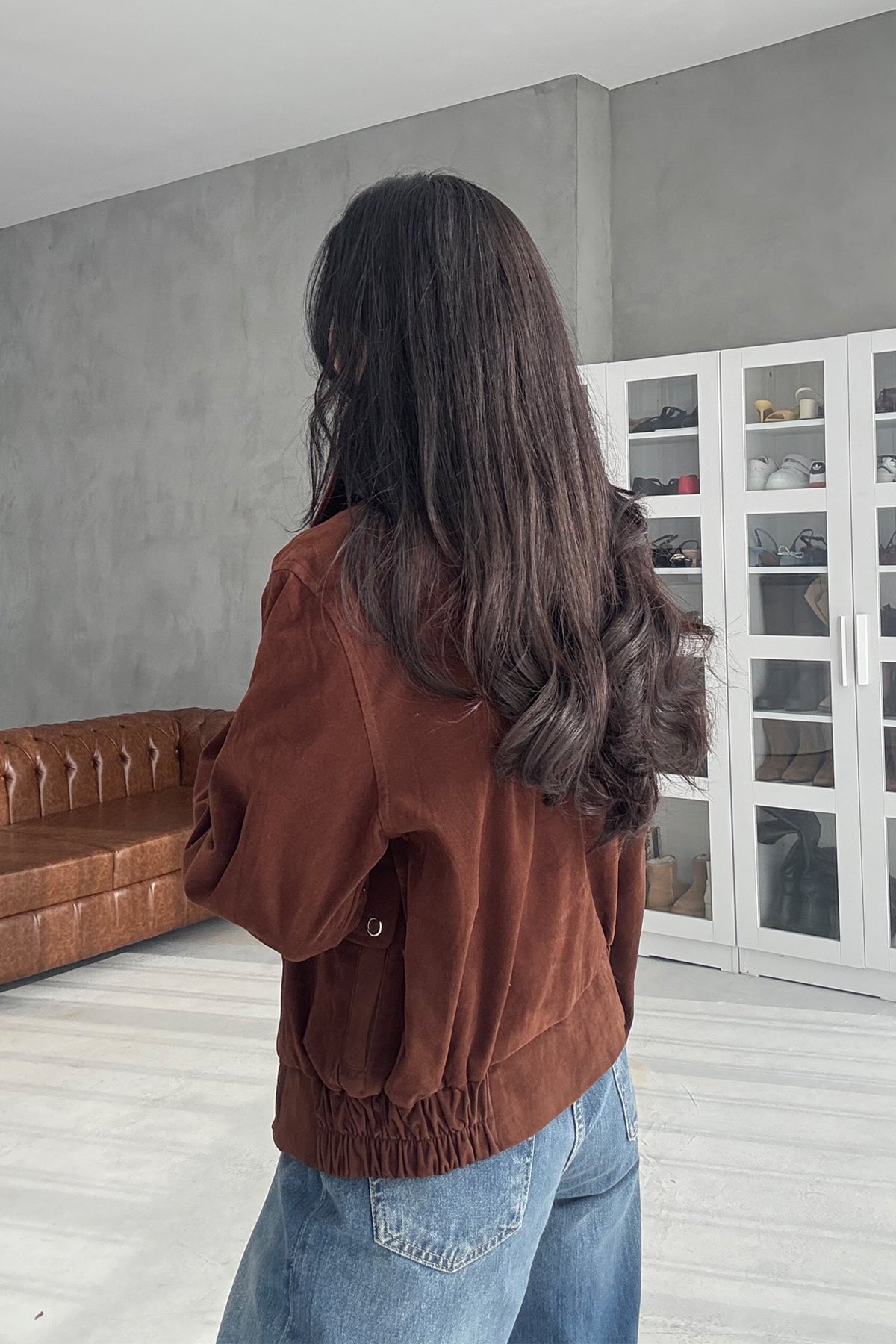 Kahve Cep Detaylı Bomber Ceket SY-3462-Kahve