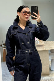 Lacivert Denim Jean Tulum SY-3663-Lacivert