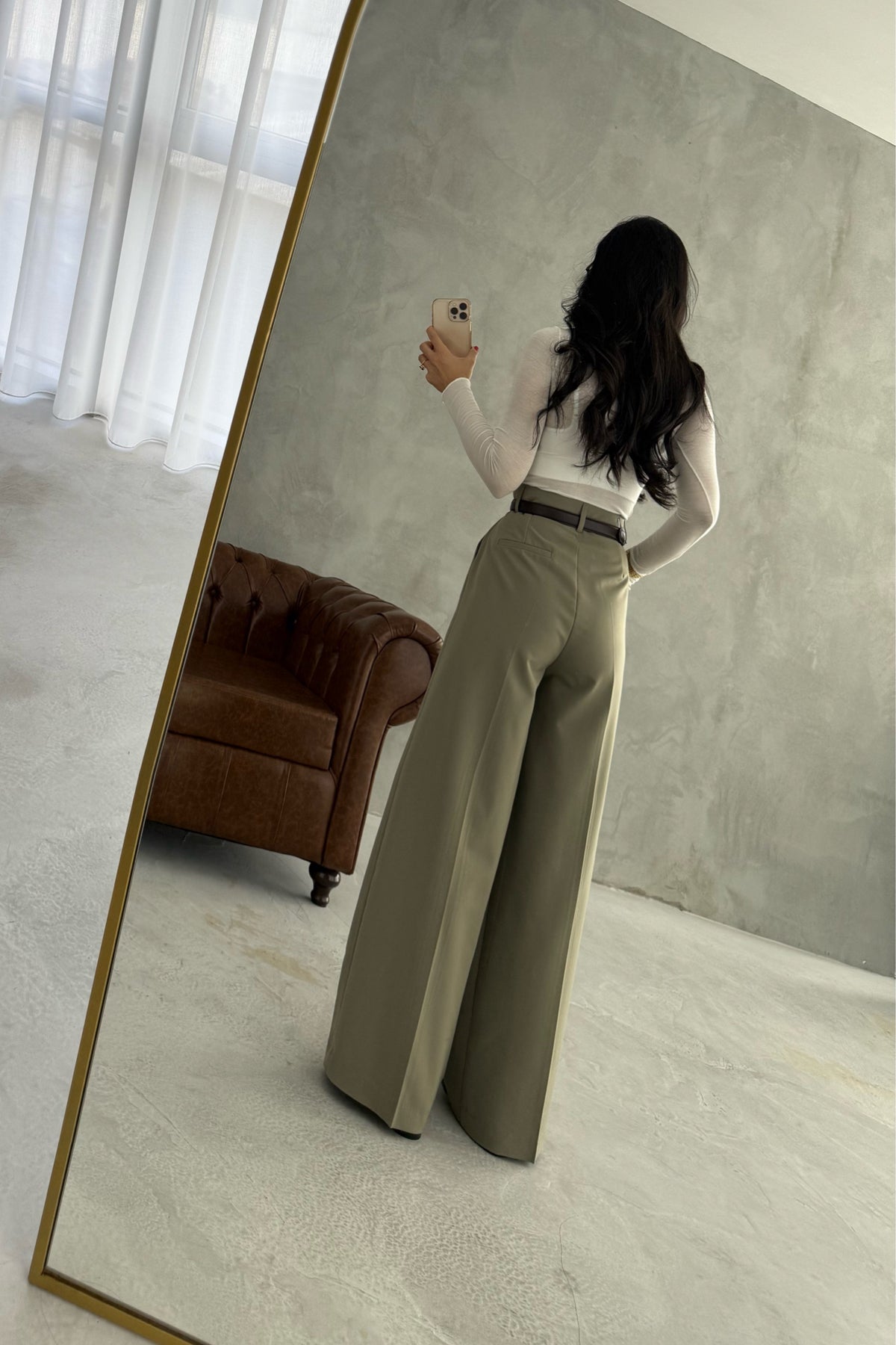 Haki Premium Poliviskon Pantolon SY-3353-Haki