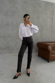 Siyah Mumlu Görünüm Jean SY-1424-Siyah