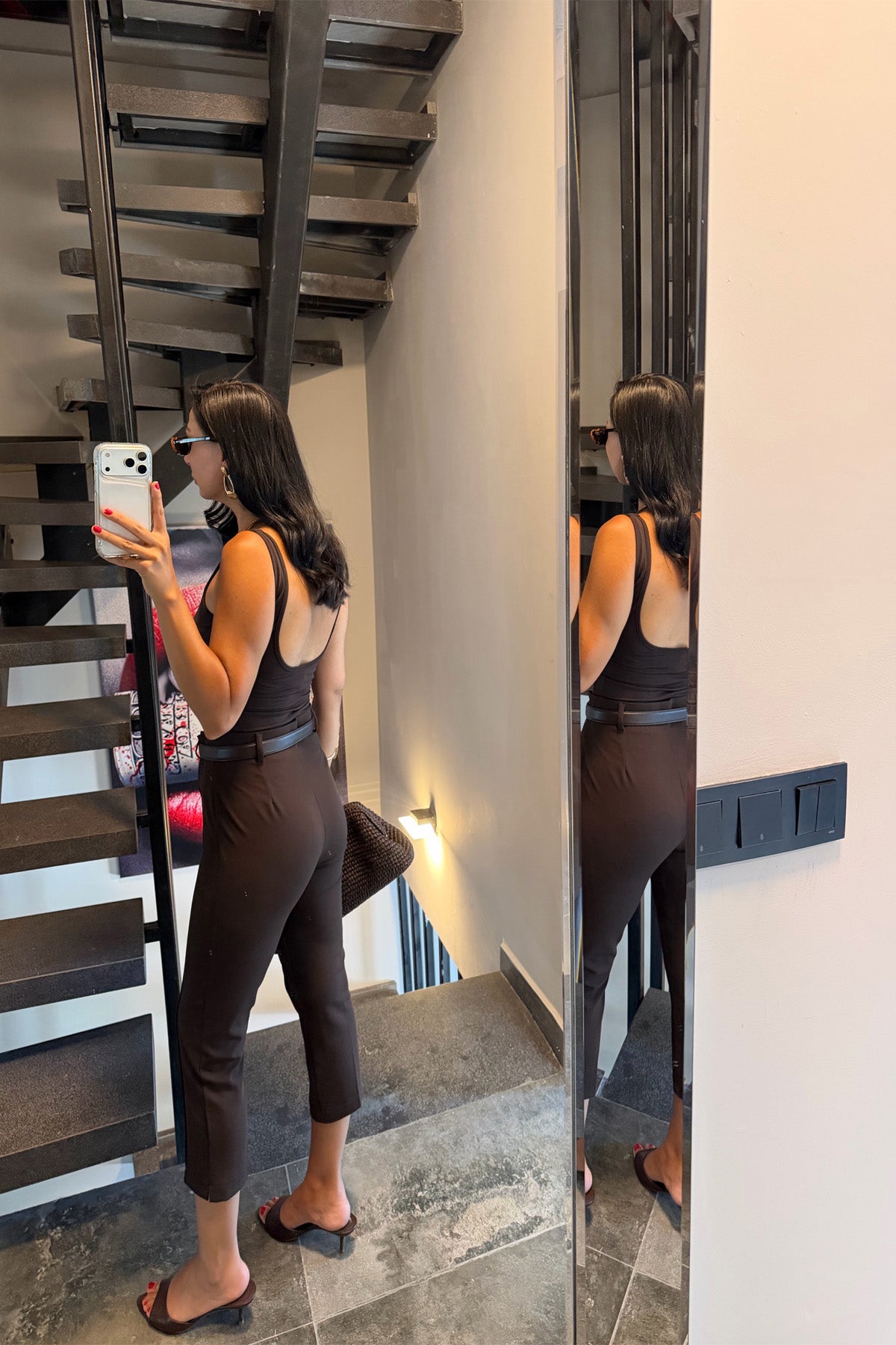Kahverengi Çımalı Kapri Pantolon SY-3654-Kahverengi