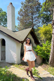 Ekru Düğme Detaylı Tulum Elbise SY-1929-Ekru