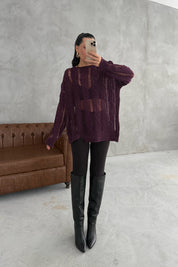 Mürdüm Ajurlu Kazak SY-3457-Mürdüm