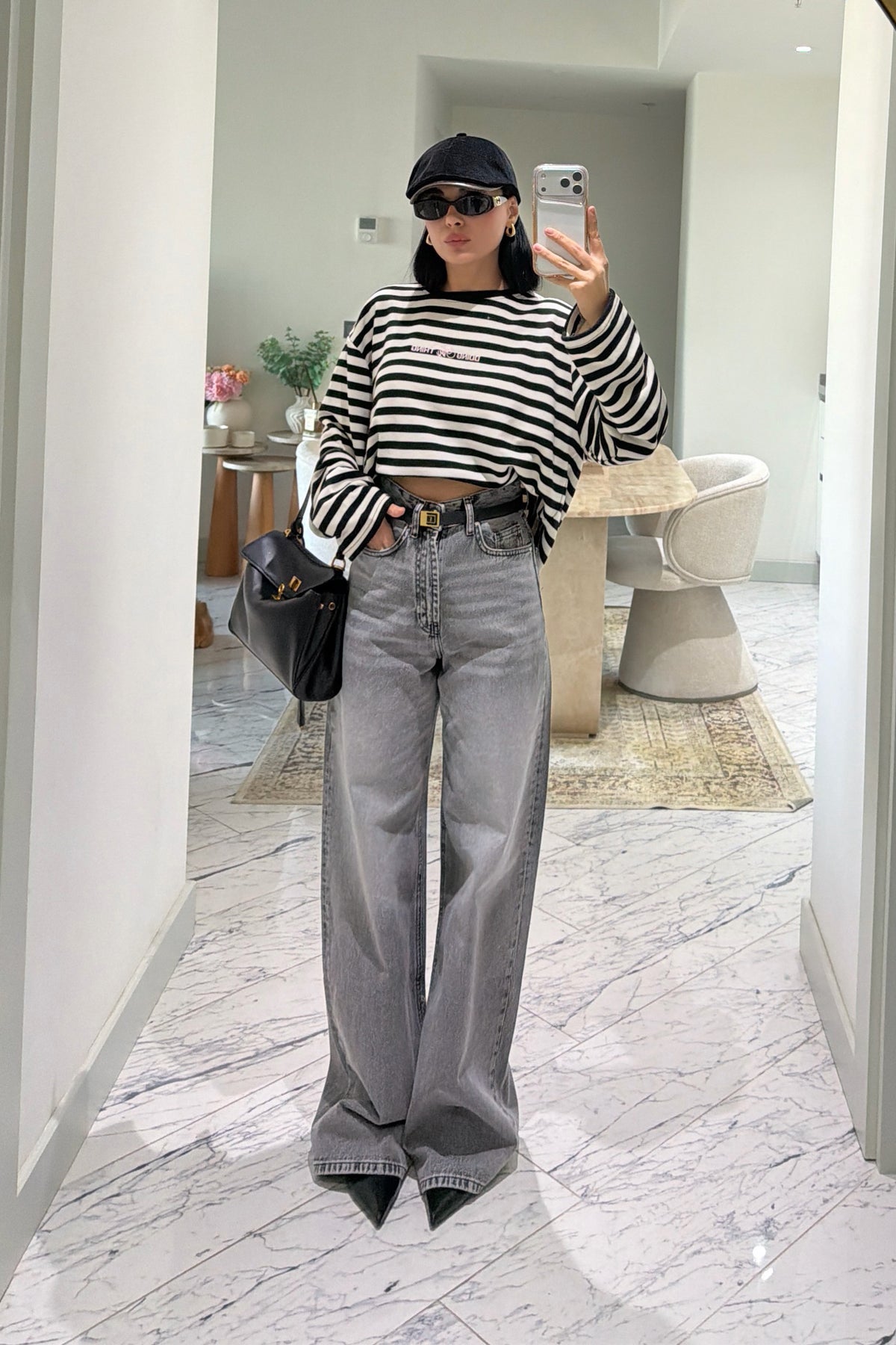 Gri Wide Leg Jean SY-3905-Gri