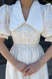 Blanche Brode Romantik Elbise SY-3692-Ekru
