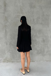 Siyah Astarlı Tüvit Crop Ceket SY-2540-Siyah