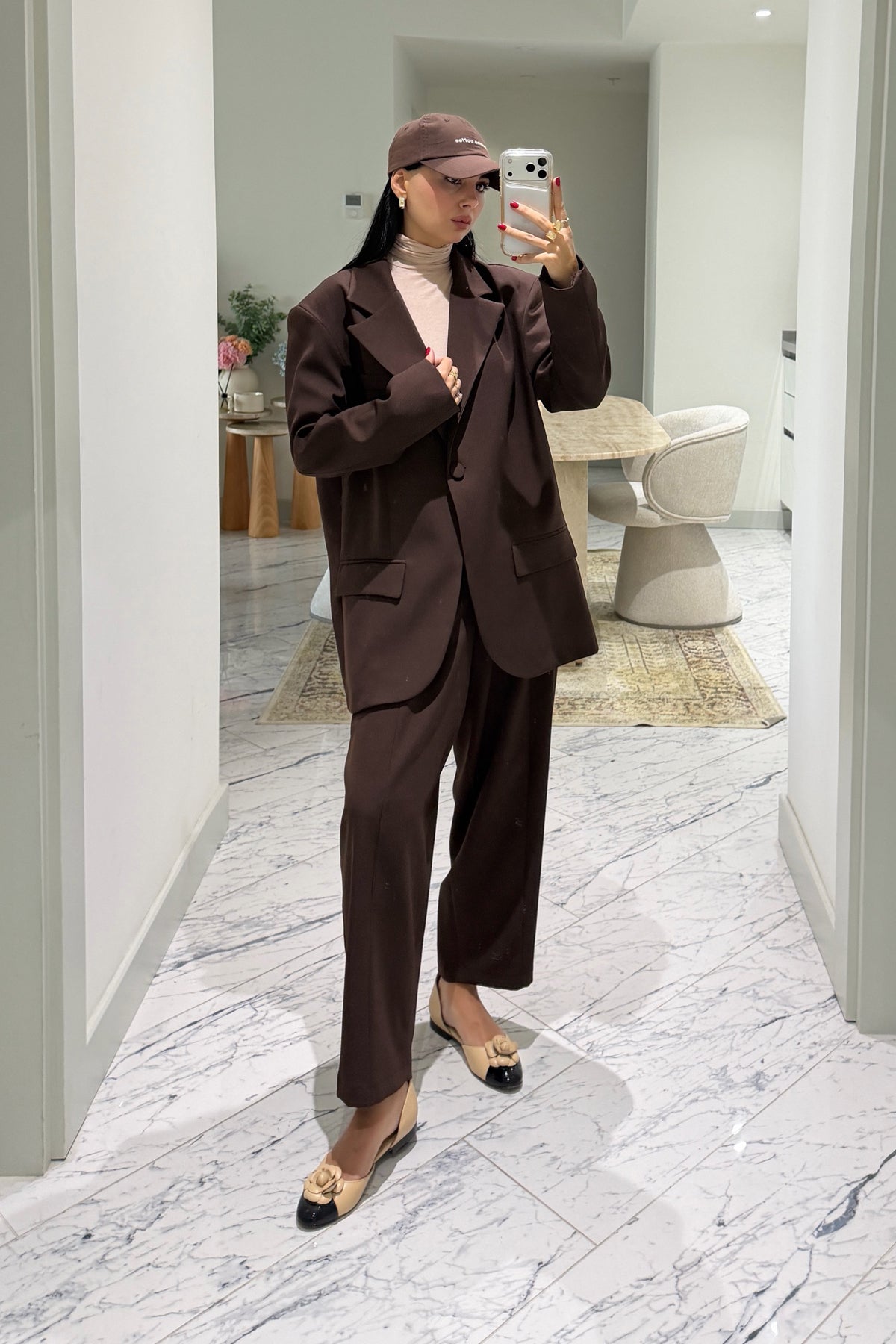 Ola Koyu Kahve Maskülen Blazer Ceket SY-3857-Kahverengi