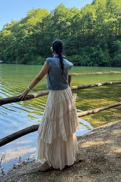 Krem Kat Kat Tasarım Jüraj Etek SY-3234-Krem