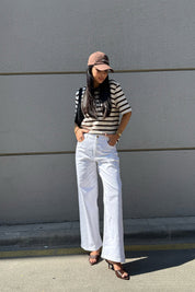 Ekru Straight Jean Pantolon SY-3321-Ekru