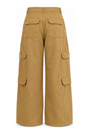 Camel Yüksek Bel Kargo Cepli Pantolon SY-3924-Camel