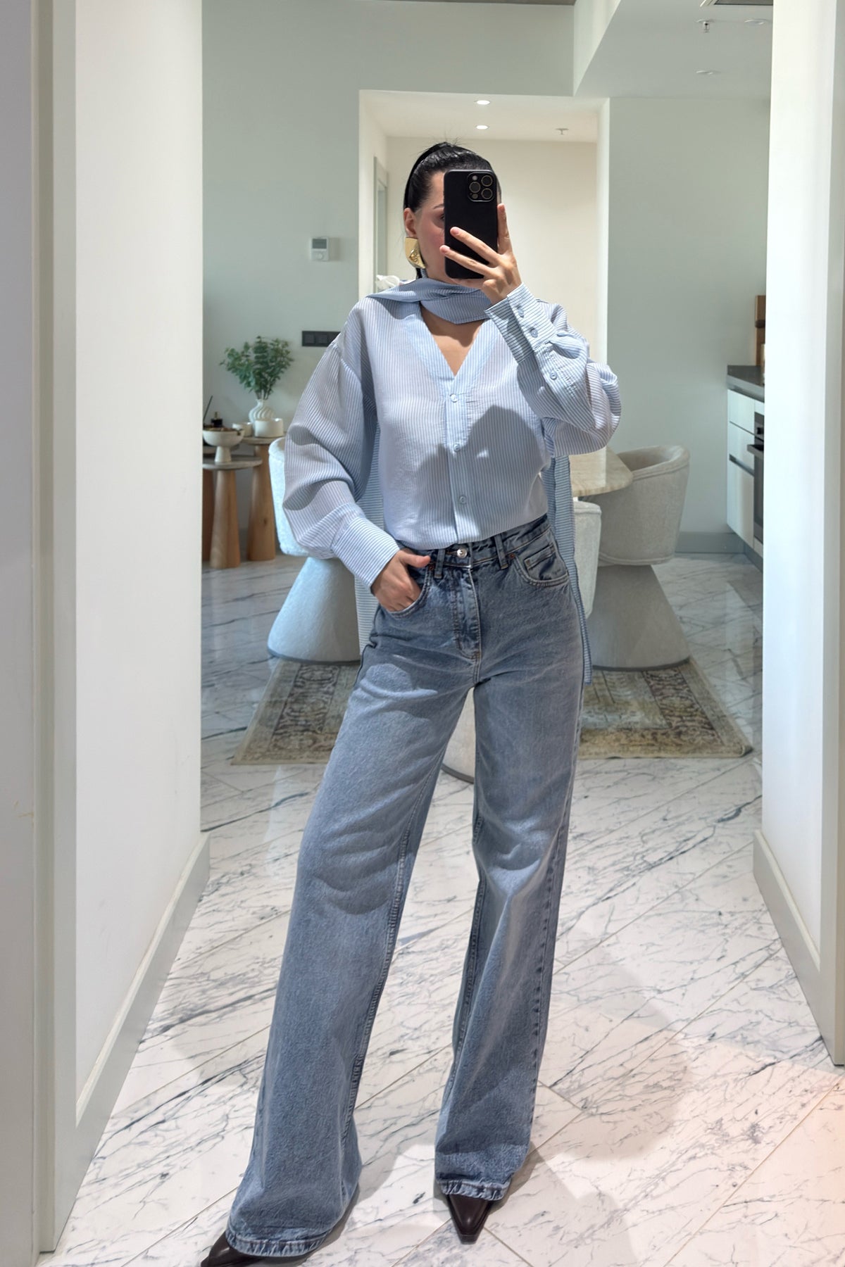 Açık Mavi Wide Leg Jean SY-3625-Açık Mavi