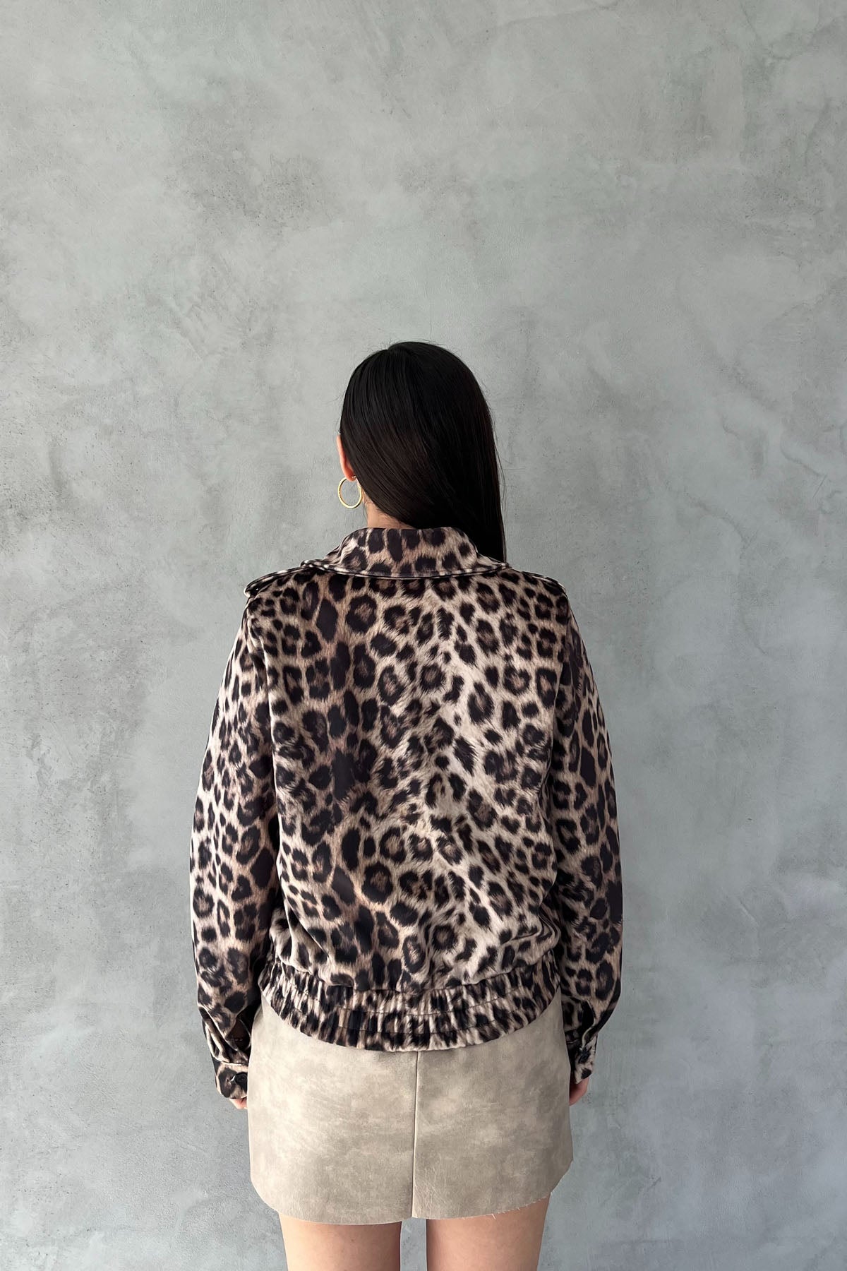 Leopar Desen Premium Süet Ceket SY-2667-Leopar