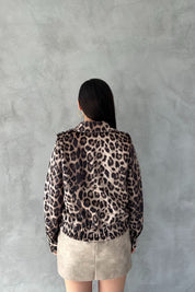 Leopar Desen Premium Süet Ceket SY-2667-Leopar