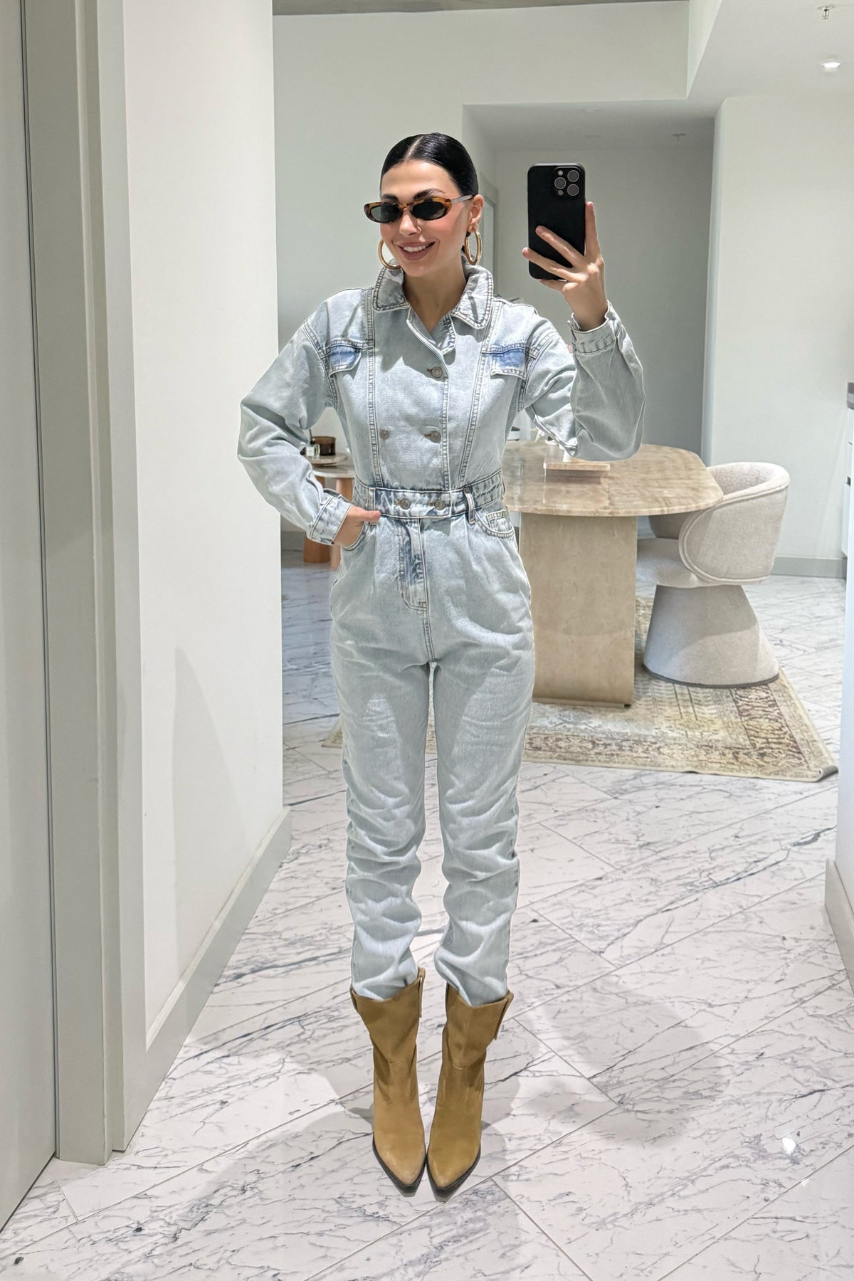 Buz Mavisi Denim Jean Tulum SY-3663-Buz Mavisi