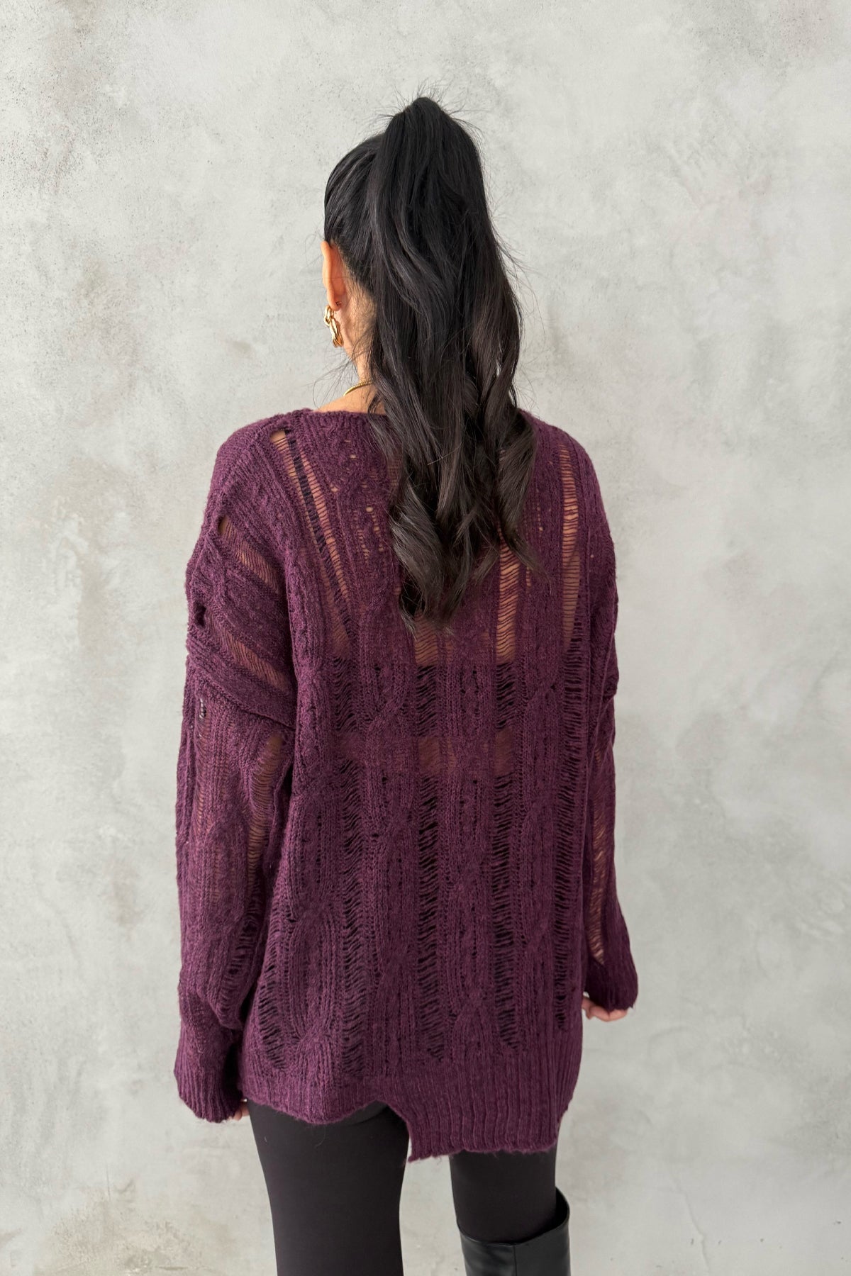 Mürdüm Ajurlu Kazak SY-3457-Mürdüm