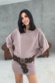 Kahve Bohem Kovboy Toka Kadın Bel Kemeri SY-3470-Kahverengi