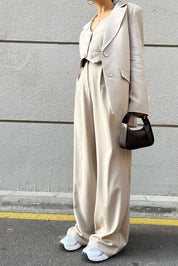 Bej Premium Palazzo Pantolon SY-2879-Bej