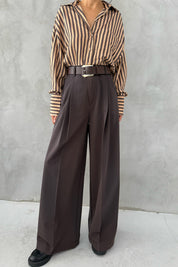 Koyu Kahve Premium Poliviskon Pantolon SY-3353-Koyu Kahve