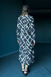 Siyah Çift Cep Detaylı Maxi Boy Elbise SY-0236-Siyah