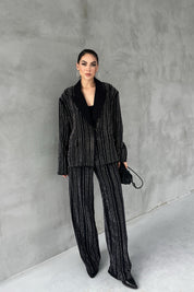 Siyah Taşlı Premium Pantolon SY-2755-Siyah