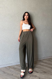 Haki Modal Nice Şalvar Pantolon SY-2221-Haki