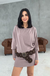 Kahve Bohem Kovboy Toka Kadın Bel Kemeri SY-3470-Kahverengi