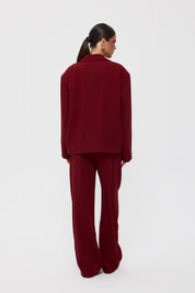 Vişne Çürüğü Premium Oversize Ceket SY-2427-Vişne Çürüğü