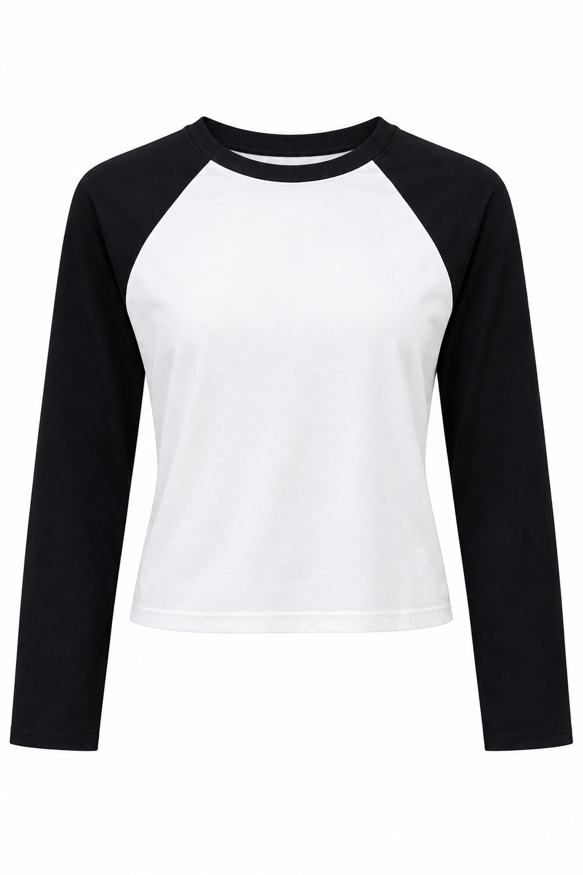Siyah Reglan Çift Renk Tişört SY-3870-Siyah