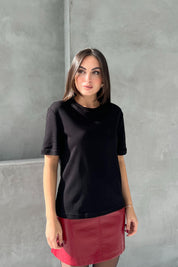 Siyah Kısa Kollu Basic T-shirt SY-2637-Siyah